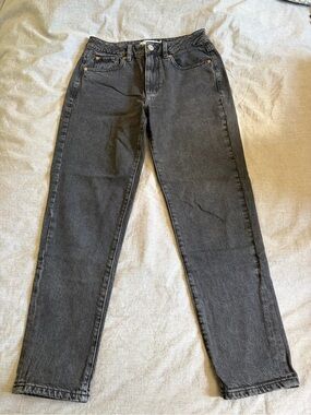Garage Black Wash Mom Jeans